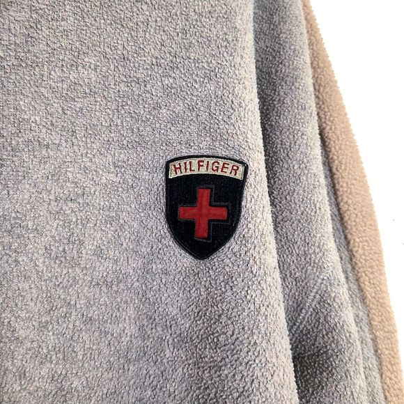 Tommy Hilfiger Sweatshirt Logo Y2K Vtg Mens Size XL Pullover Gray Long Sleeve - Picture 4 of 11